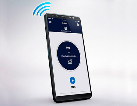 Grâce à l'application iAqualink, différentes fonctions du robot peuvent être contrôlées à distance depuis le smartphone