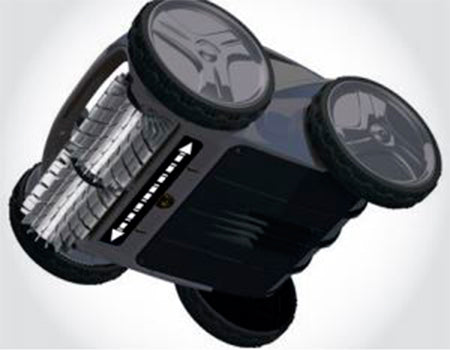 The ZODIAC OV 5200 4WD has an extra wide suction nozzle, which allows for a higher suction capacity